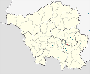 Harta lui Spiesen-Elversberg cu marcatori pentru fiecare suporter