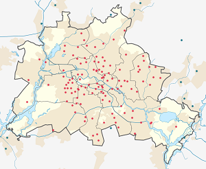 Carte de Berlin avec des marqueurs pour chaque supporter