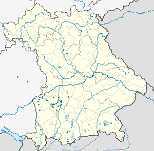 Карта на Ustersbach с маркери за всеки поддръжник