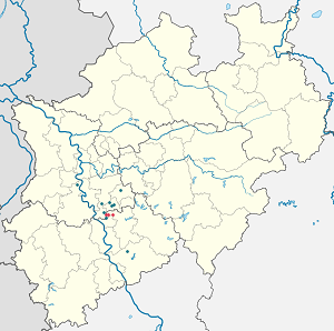 Karta mjesta Leichlingen s oznakama za svakog pristalicu